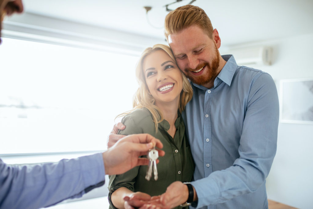 Couple buying a home