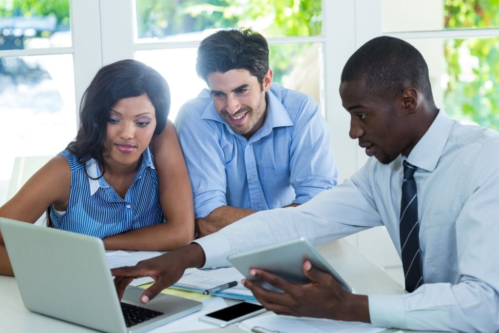 Real estate agent helping sellers negotiate after an inspection