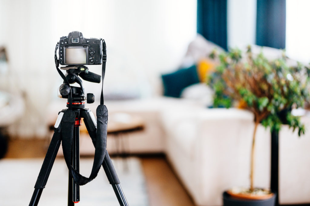 tripod set up for property pictures