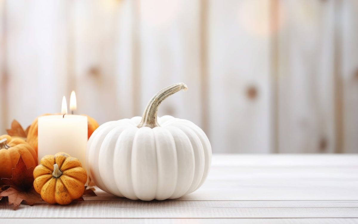 pumpkins with candles