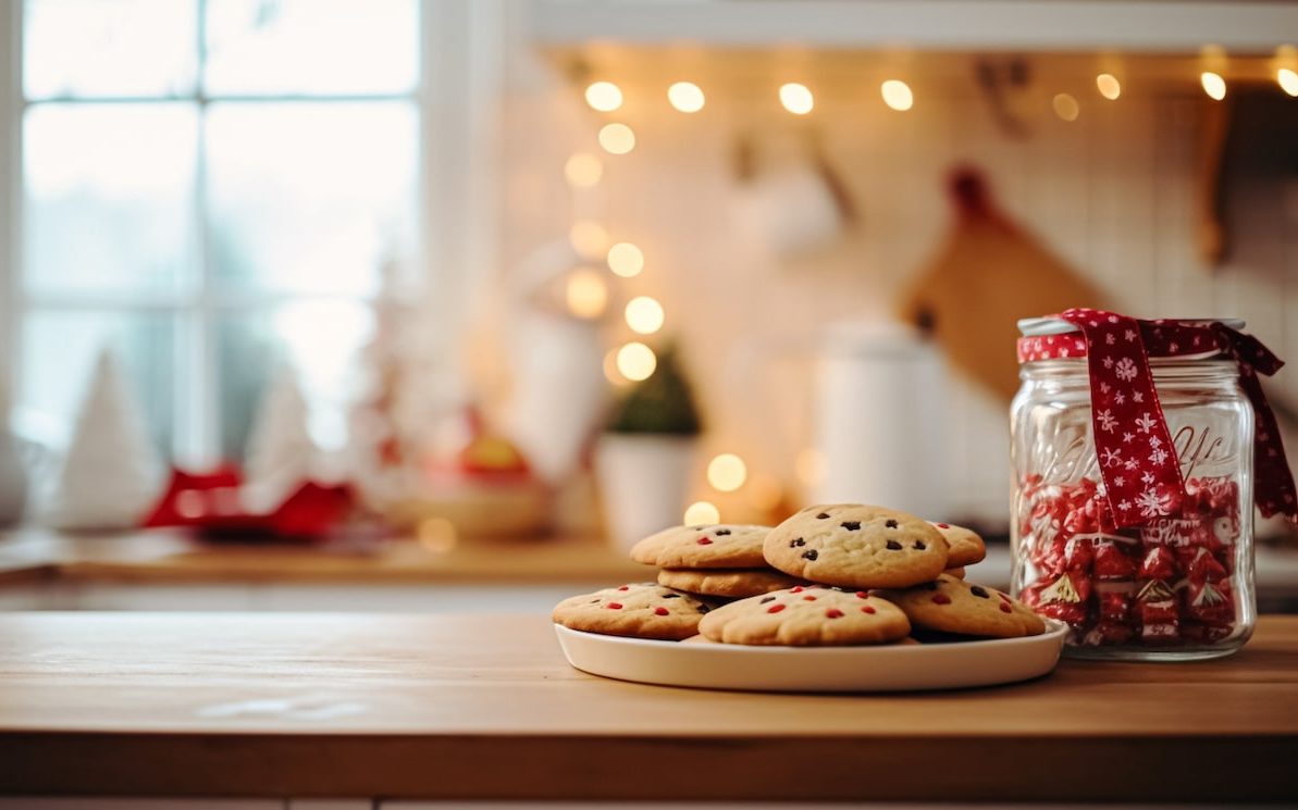 cookies in a cozy kitchen