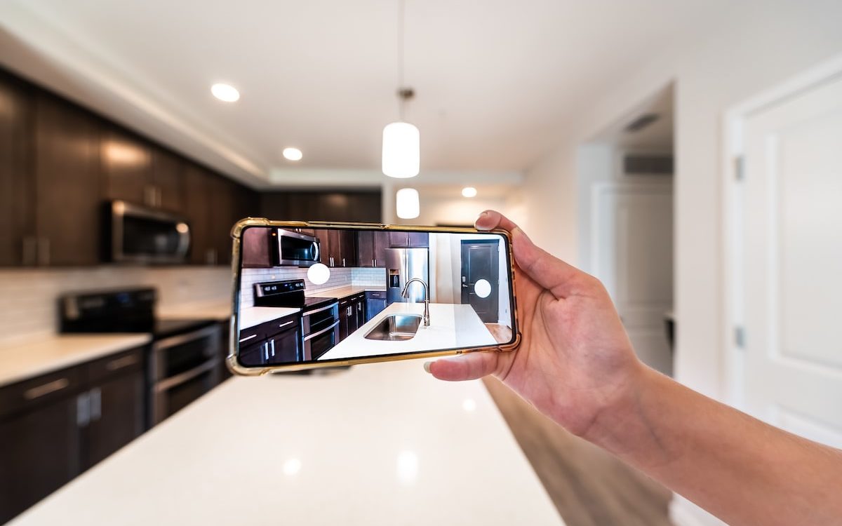 virtual home tour on phone