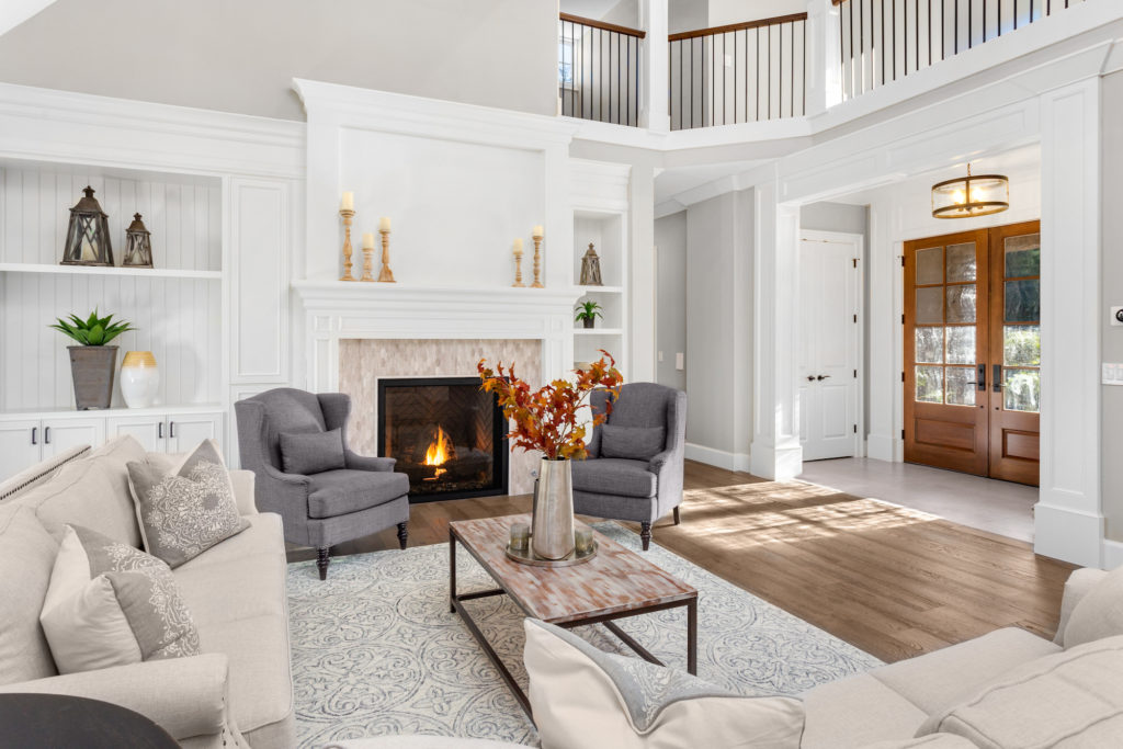 beautiful staged living room